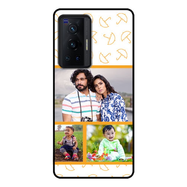 Vivo X70 Pro 5G Custom Glass Mobile Case - Yellow Pattern Design