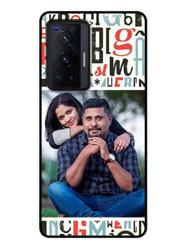 Custom Vivo X70 Pro 5G Personalized Glass Phone Case - Alphabet Design