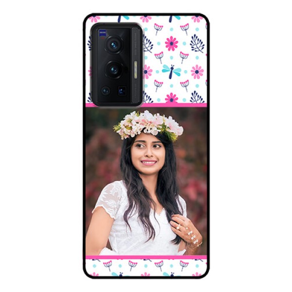 Vivo X70 Pro 5G Photo Printing on Glass Case - Colorful Flower Design