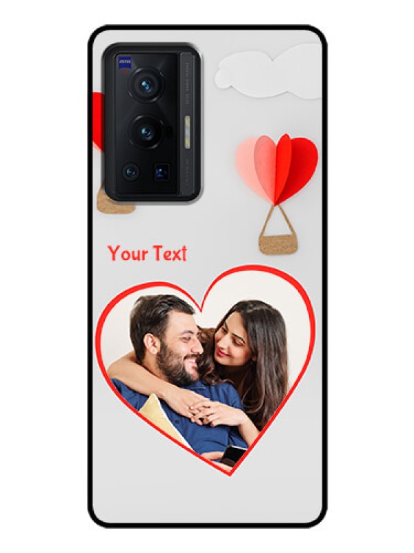 Custom Vivo X70 Pro 5G Custom Glass Mobile Case - Parachute Love Design