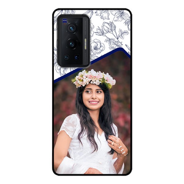 Vivo X70 Pro 5G Personalized Glass Phone Case - Premium Floral Design