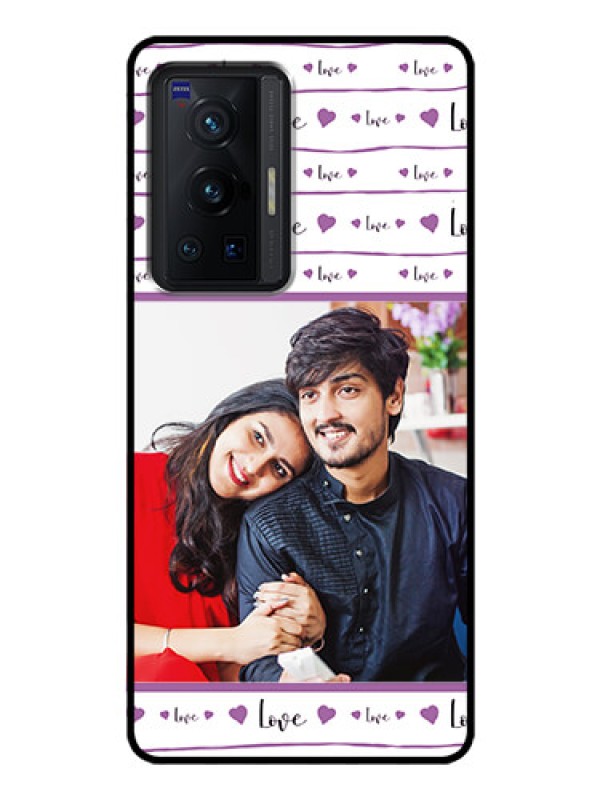 Custom Vivo X70 Pro 5G Custom Glass Mobile Case - Couples Heart Design