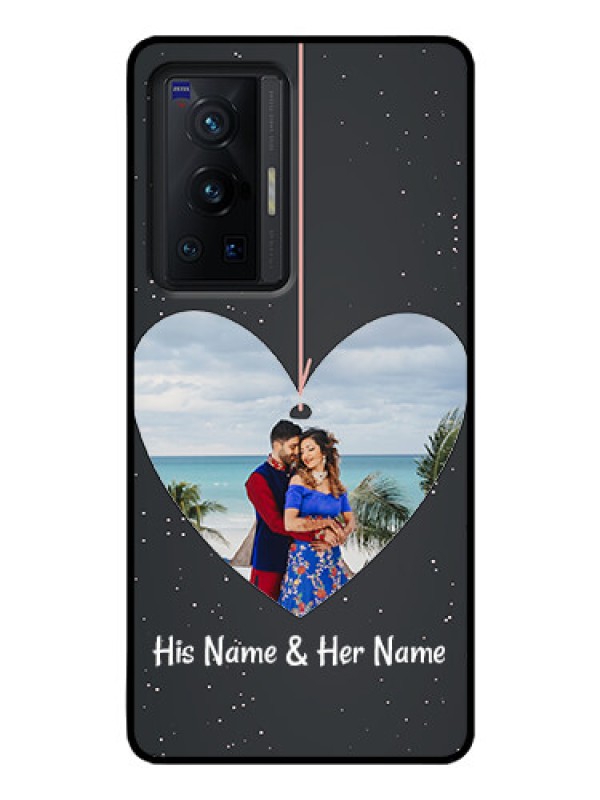 Custom Vivo X70 Pro 5G Custom Glass Phone Case - Hanging Heart Design