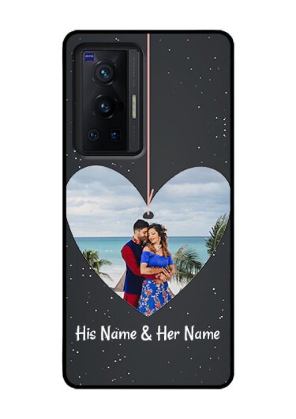 Vivo X70 Pro 5G Custom Glass Phone Case - Hanging Heart Design