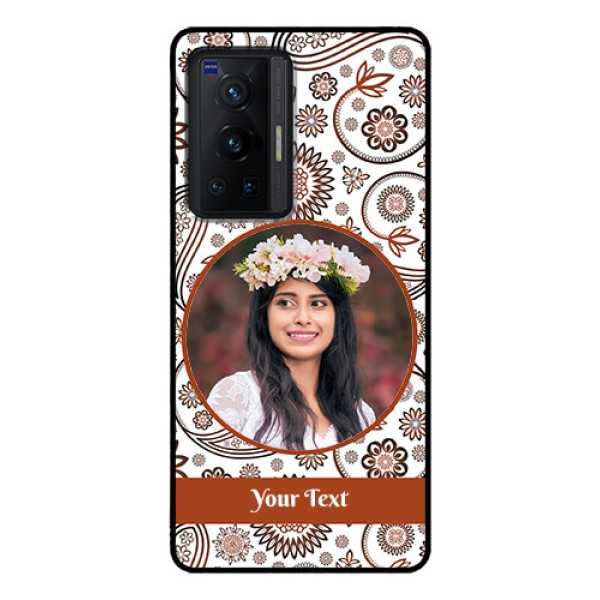 Vivo X70 Pro 5G Custom Glass Mobile Case - Abstract Flower Design