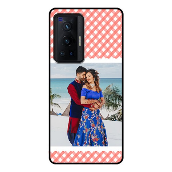 Vivo X70 Pro 5G Personalized Glass Phone Case - Pink Pattern Design