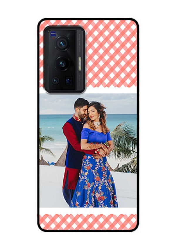 Vivo X70 Pro 5G Personalized Glass Phone Case - Pink Pattern Design