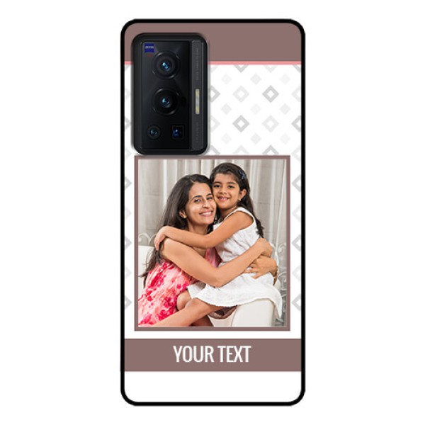 Vivo X70 Pro 5G Photo Printing on Glass Case - Simple Diamond Design