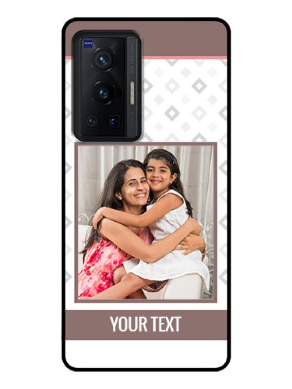 Custom Vivo X70 Pro 5G Photo Printing on Glass Case - Simple Diamond Design