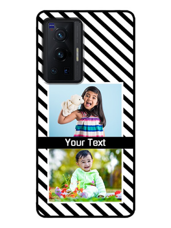 Custom Vivo X70 Pro 5G Photo Printing on Glass Case - Black And White Stripes Design