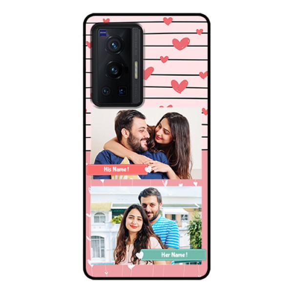 Vivo X70 Pro 5G Custom Glass Mobile Case - Photo with Heart Design