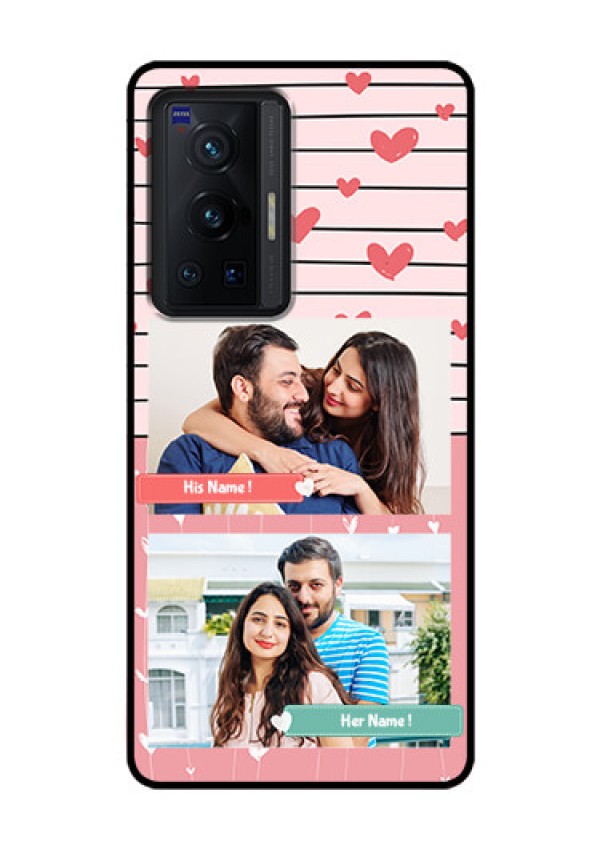 Vivo X70 Pro 5G Custom Glass Mobile Case - Photo with Heart Design