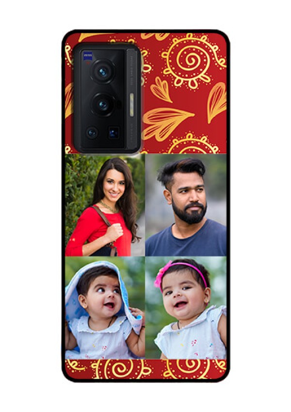 Vivo X70 Pro 5G Photo Printing on Glass Case - 4 Image Traditional Design