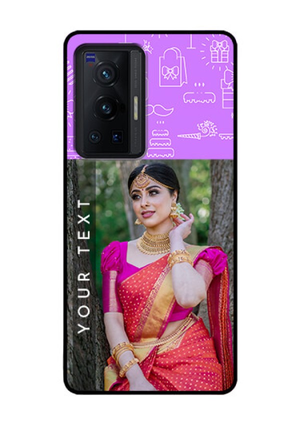 Vivo X70 Pro 5G Custom Glass Mobile Case - Birthday Icons Design