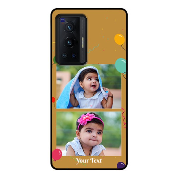 Vivo X70 Pro 5G Personalized Glass Phone Case - Image Holder with Birthday Celebrations Design
