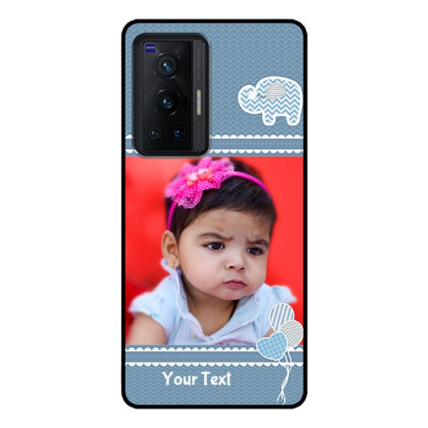 Vivo X70 Pro 5G Photo Printing on Glass Case - with Kids Pattern Design