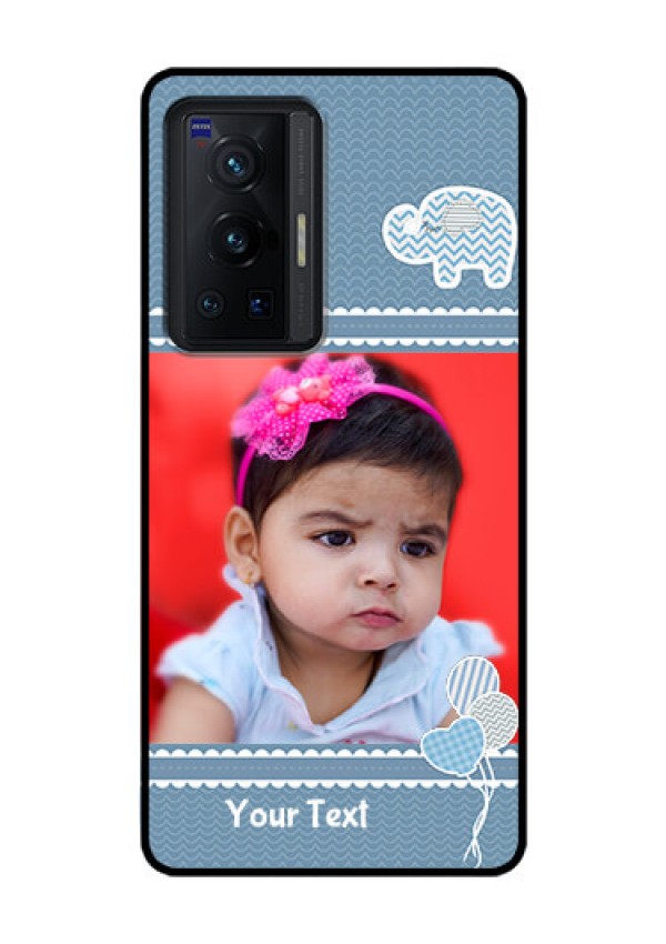Vivo X70 Pro 5G Photo Printing on Glass Case - with Kids Pattern Design