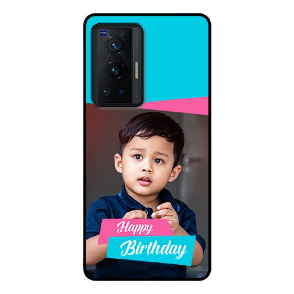 Vivo X70 Pro 5G Personalized Glass Phone Case - Image Holder with 2 Color Design
