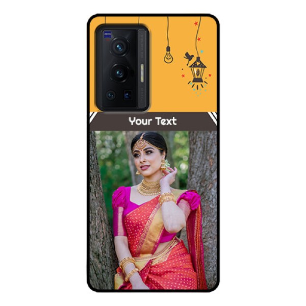 Vivo X70 Pro 5G Custom Glass Mobile Case - with Family Picture and Icons Vivo X70 Pro 5G Custom Glass Mobile Case - with Family Picture and Icons