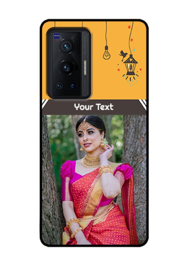 Vivo X70 Pro 5G Custom Glass Mobile Case - with Family Picture and Icons