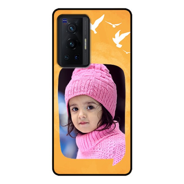 Vivo X70 Pro 5G Personalized Glass Phone Case - Water Color Design with Bird Icons Vivo X70 Pro 5G Personalized Glass Phone Case - Water Color Design with Bird Icons