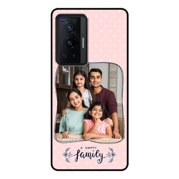 Vivo X70 Pro 5G Custom Glass Phone Case - Family with Dots Design