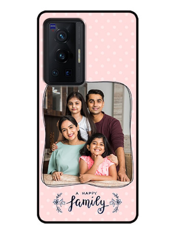 Custom Vivo X70 Pro 5G Custom Glass Phone Case - Family with Dots Design