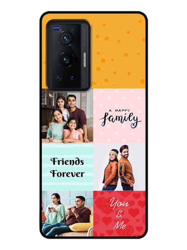 Custom Vivo X70 Pro 5G Personalized Glass Phone Case - Images with Quotes Design