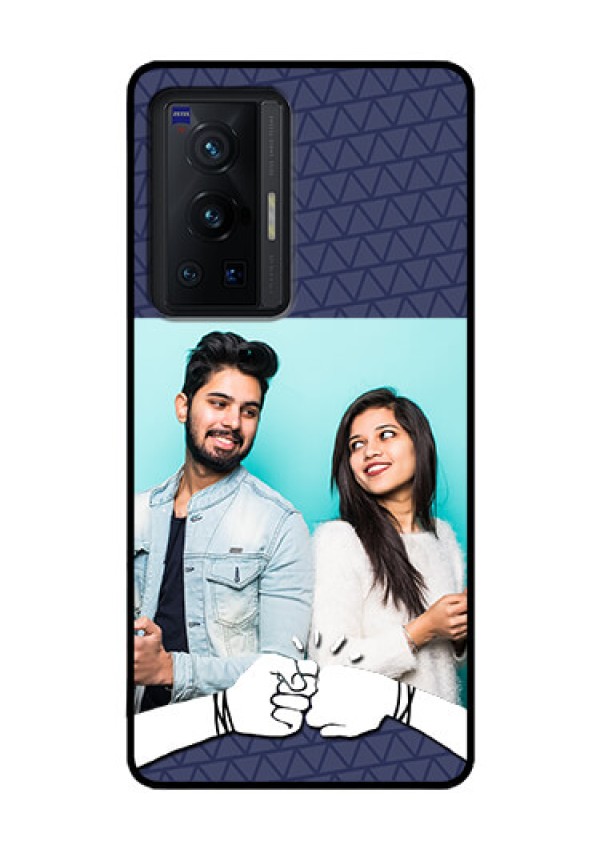 Vivo X70 Pro 5G Photo Printing on Glass Case - with Best Friends Design