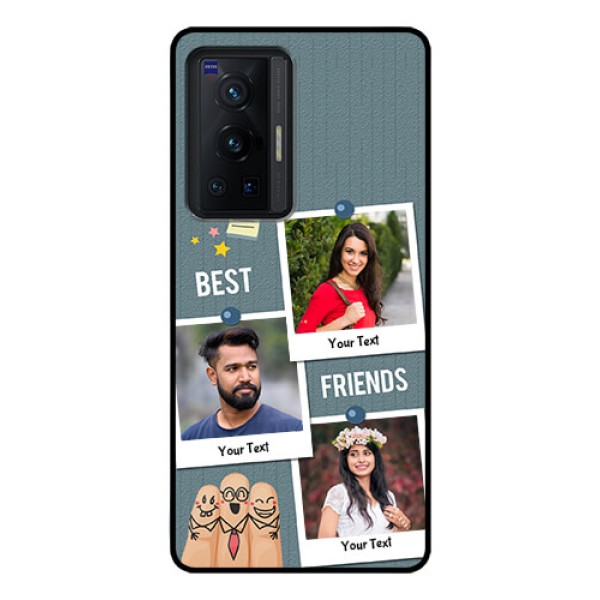 Vivo X70 Pro 5G Personalized Glass Phone Case - Sticky Frames and Friendship Design Vivo X70 Pro 5G Personalized Glass Phone Case - Sticky Frames and Friendship Design