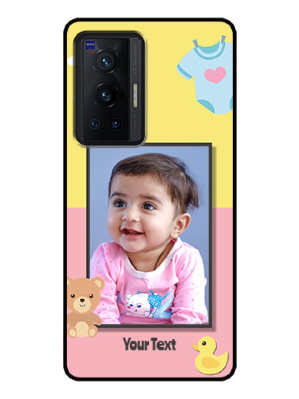 Custom Vivo X70 Pro 5G Photo Printing on Glass Case - Kids 2 Color Design