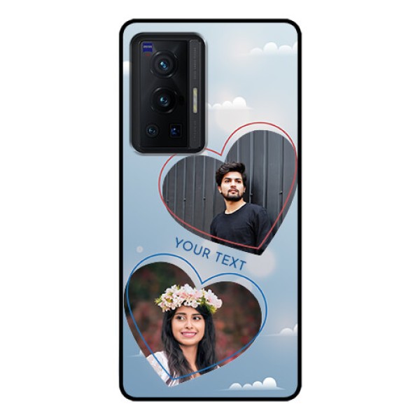 Vivo X70 Pro 5G Custom Glass Mobile Case - Blue Color Couple Design