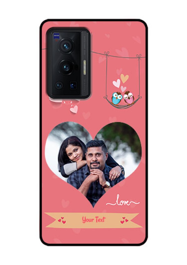 Vivo X70 Pro 5G Personalized Glass Phone Case - Peach Color Love Design
