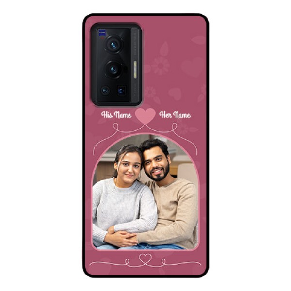 Vivo X70 Pro 5G Photo Printing on Glass Case - Love Floral Design