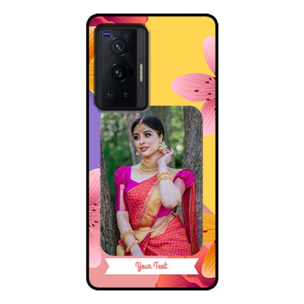 Vivo X70 Pro 5G Custom Glass Mobile Case - 3 Image With Vintage Floral Design Vivo X70 Pro 5G Custom Glass Mobile Case - 3 Image With Vintage Floral Design