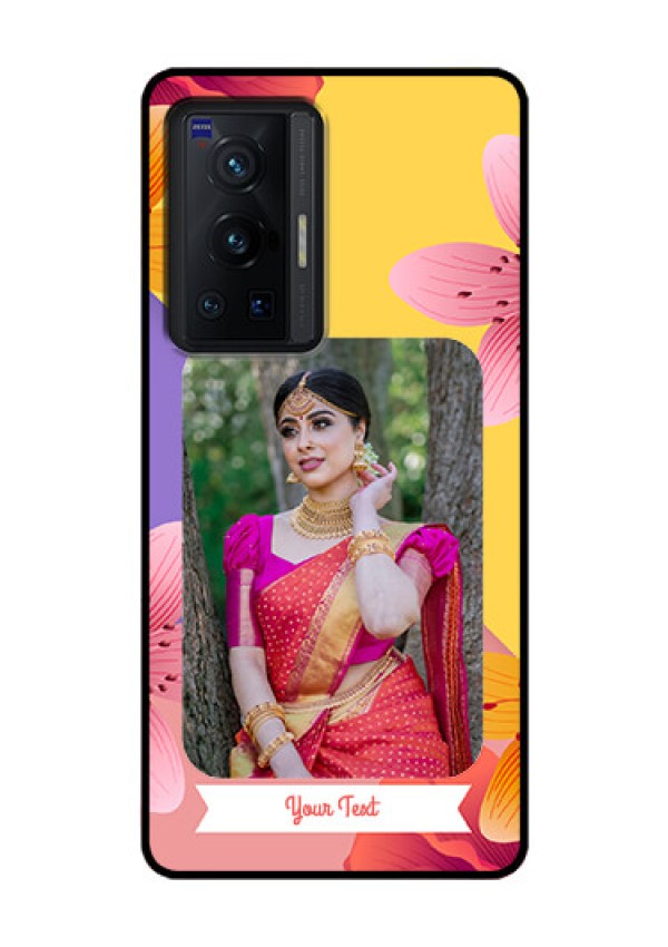 Vivo X70 Pro 5G Custom Glass Mobile Case - 3 Image With Vintage Floral Design