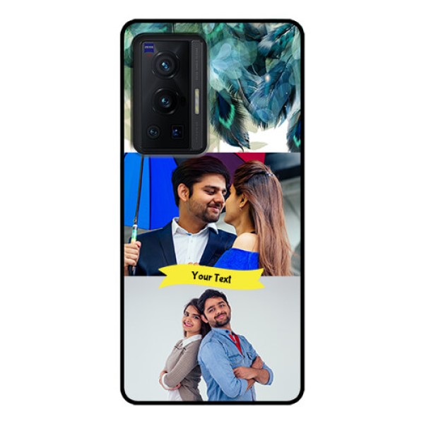 Vivo X70 Pro 5G Personalized Glass Phone Case - Image with Boho Peacock Feather Design Vivo X70 Pro 5G Personalized Glass Phone Case - Image with Boho Peacock Feather Design