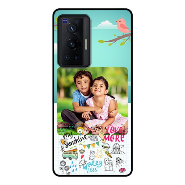 Vivo X70 Pro 5G Photo Printing on Glass Case - Doodle love Design