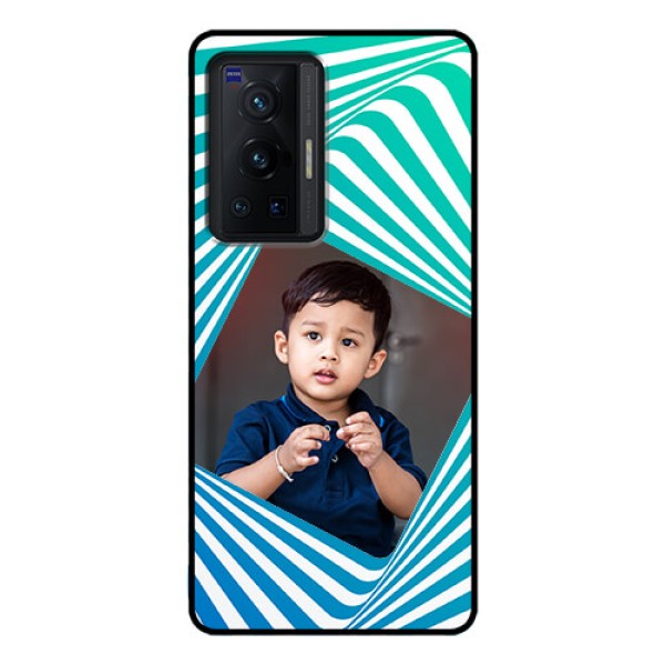 Vivo X70 Pro 5G Personalized Glass Phone Case - Abstract Spiral Design