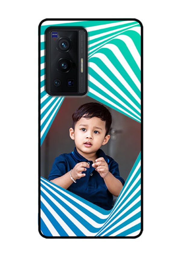 Vivo X70 Pro 5G Personalized Glass Phone Case - Abstract Spiral Design