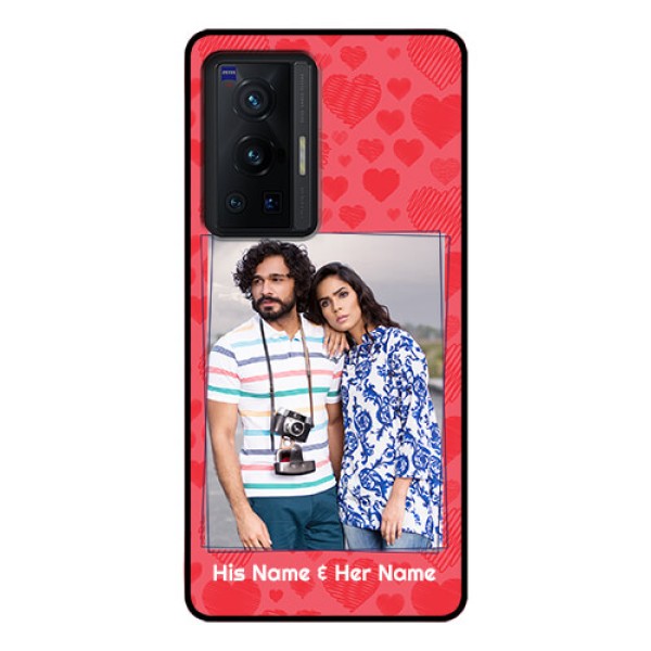 Vivo X70 Pro 5G Photo Printing on Glass Case - with Red Heart Symbols Design Vivo X70 Pro 5G Photo Printing on Glass Case - with Red Heart Symbols Design