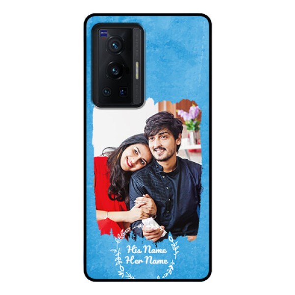 Vivo X70 Pro 5G Custom Glass Phone Case - Blue Color Vintage Design
