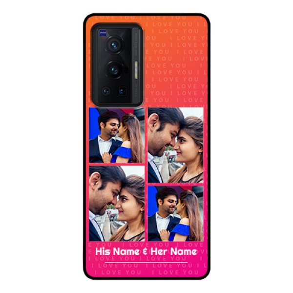 Vivo X70 Pro 5G Custom Glass Phone Case - I Love You Pink Design