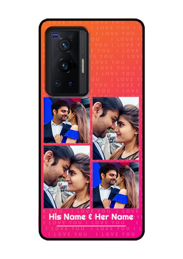 Vivo X70 Pro 5G Custom Glass Phone Case - I Love You Pink Design