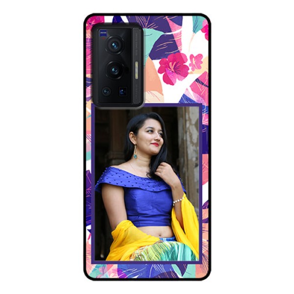 Vivo X70 Pro 5G Custom Glass Mobile Case - Abstract Floral Design