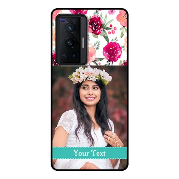 Vivo X70 Pro 5G Custom Glass Phone Case - Watercolor Floral Design