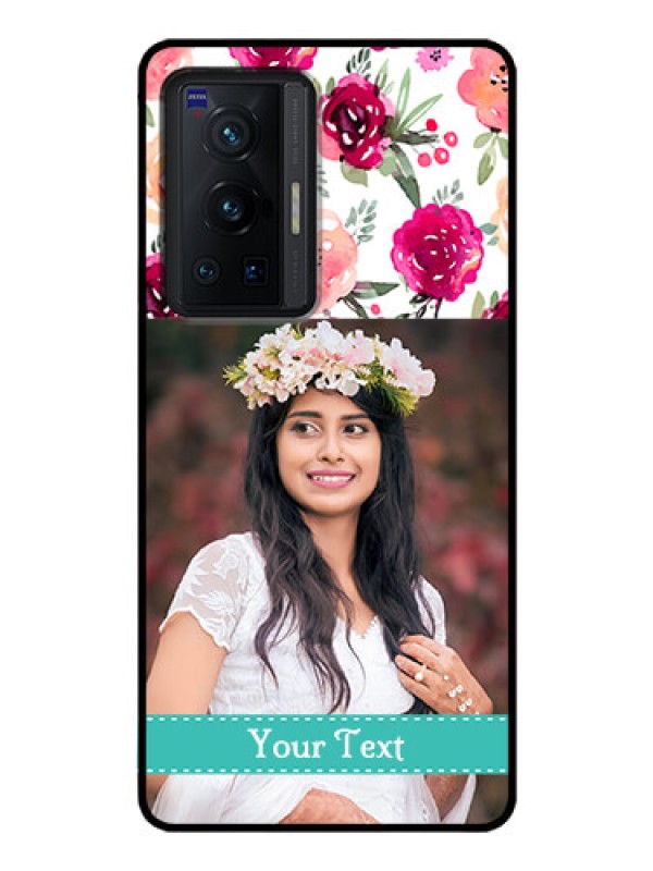 Custom Vivo X70 Pro 5G Custom Glass Phone Case - Watercolor Floral Design