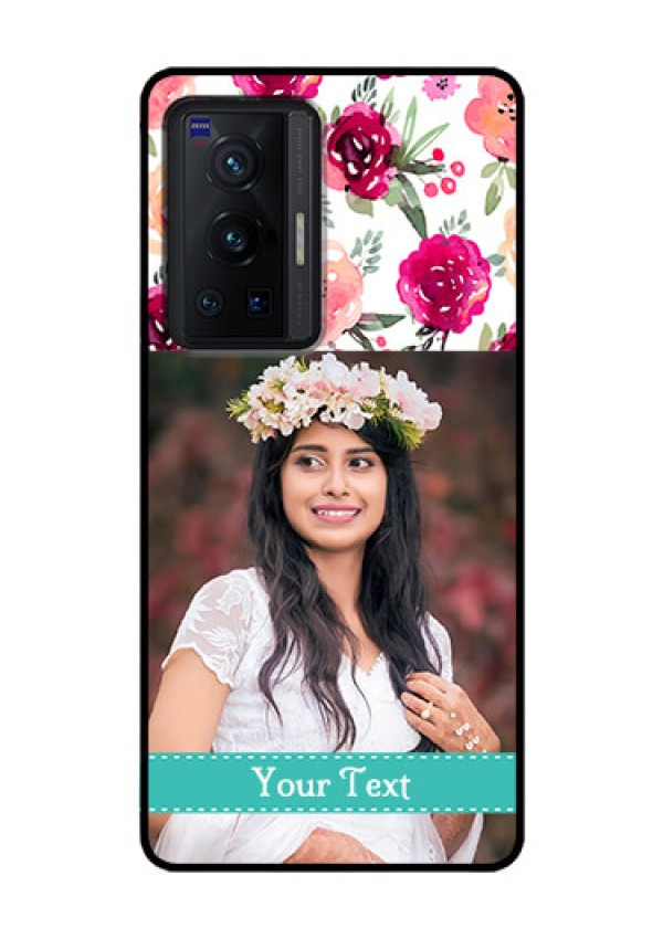 Vivo X70 Pro 5G Custom Glass Phone Case - Watercolor Floral Design