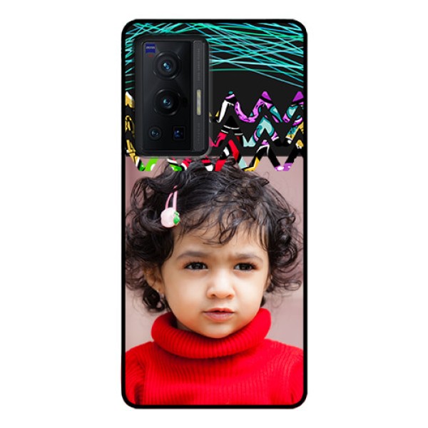 Vivo X70 Pro 5G Personalized Glass Phone Case - Neon Abstract Design
