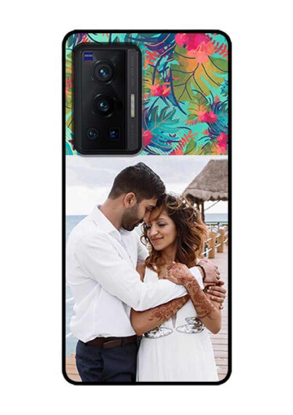 Vivo X70 Pro 5G Photo Printing on Glass Case - Watercolor Floral Design